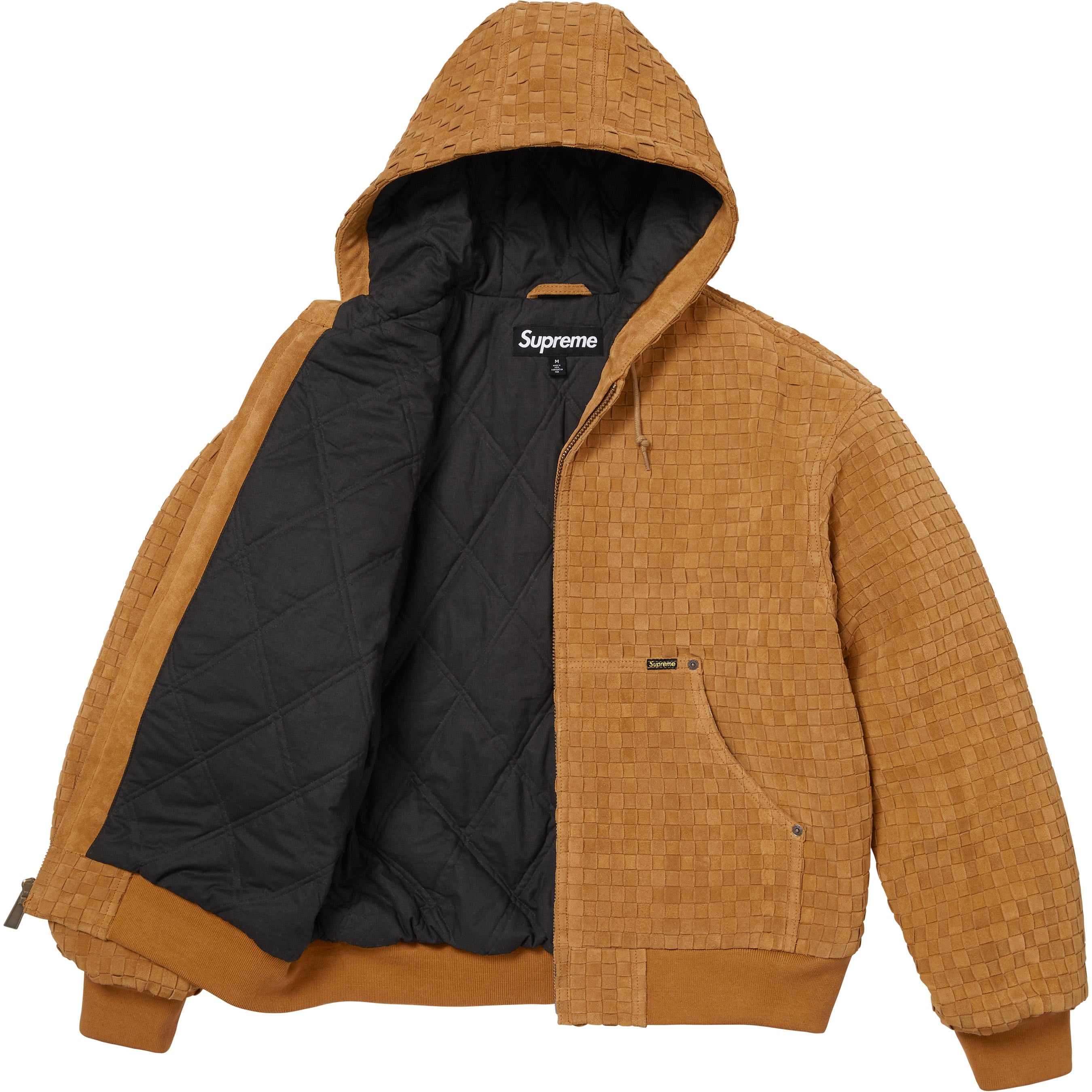 Woven Suede Hooded Work Jacket view 12